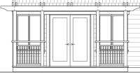 Here is the pergola front view as submitted in the design drawings.